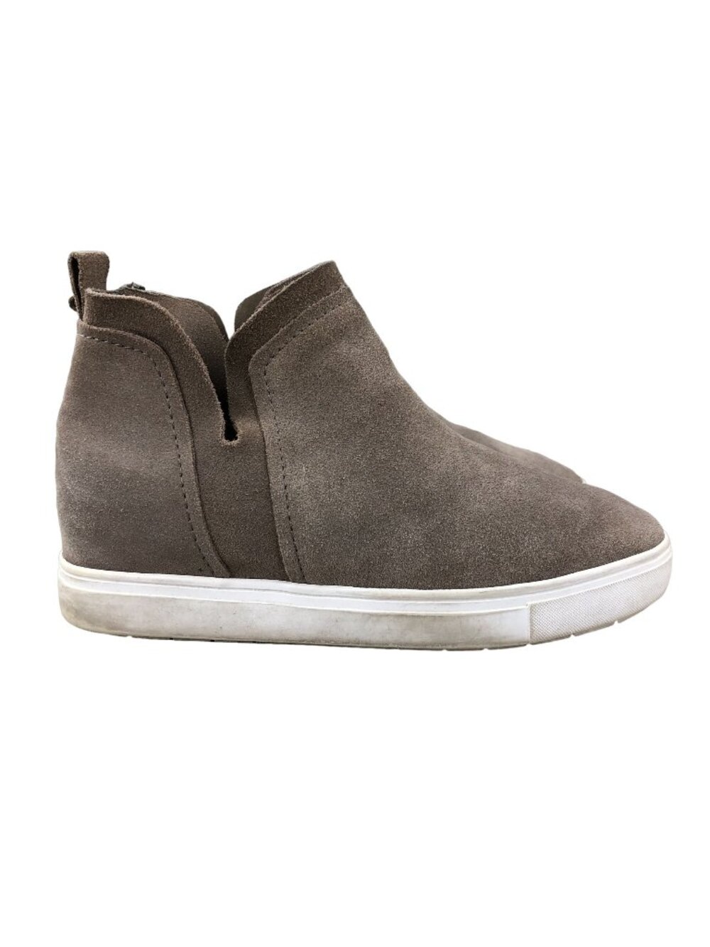 Steven Steve Madden Women's Size 8M Barker Taupe Suede Hidden Wedge Sneakers